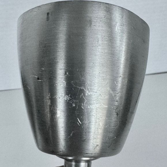 Vintage Aitkens Pewter Wine Glasses Goblets 2 Octagon Bases Matte Artisan Rustic - Picture 8 of 14